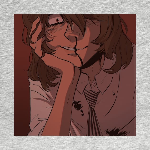 nosebleed goro akechi by toothy.crow